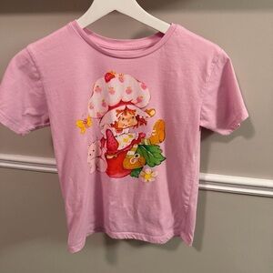 Strawberry Shortcake Pink Graphic T-Shirt Girls M 7/8